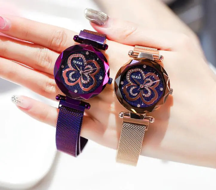 Reloj de Cuarzo para Mujer OLEVS con Diseño de Trébol
