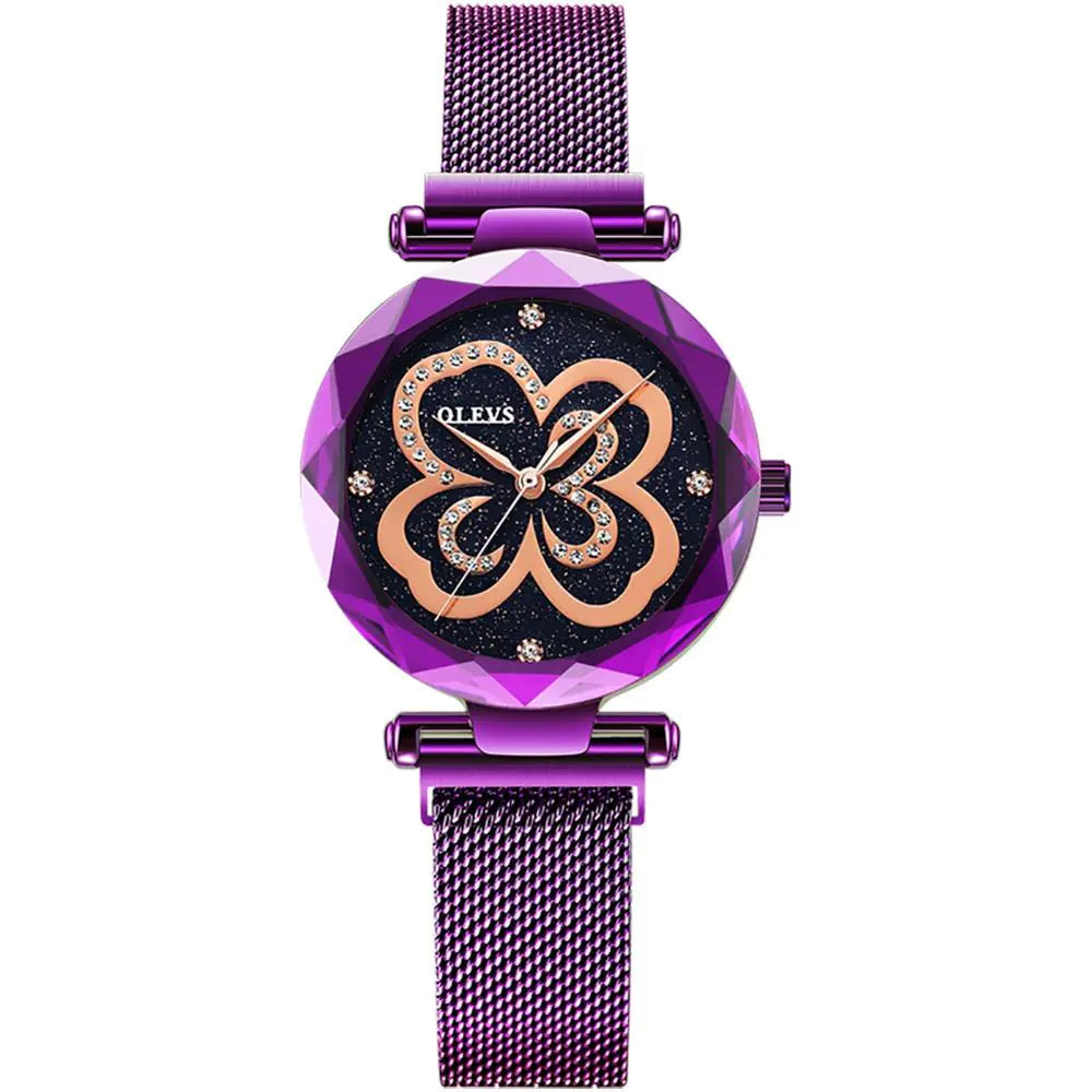 Reloj de Cuarzo para Mujer OLEVS con Diseño de Trébol