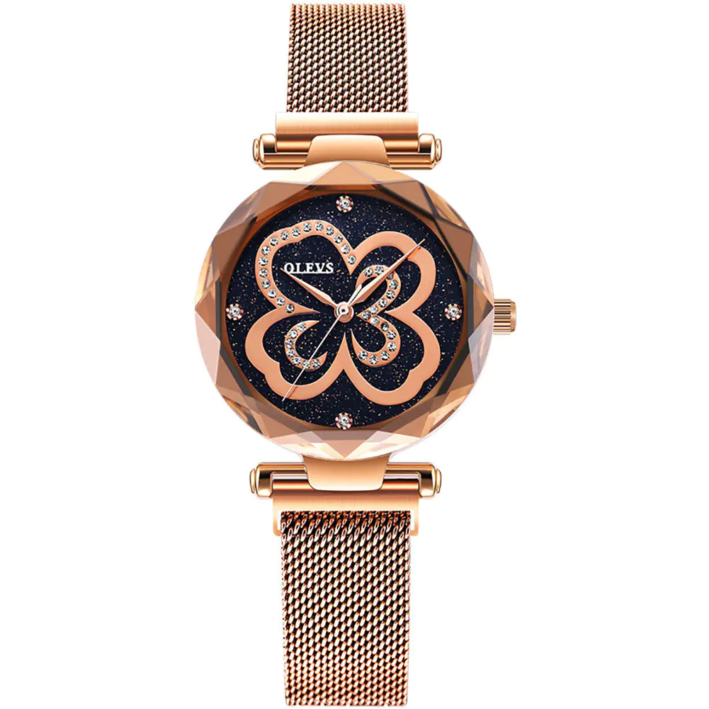 Reloj de Cuarzo para Mujer OLEVS con Diseño de Trébol
