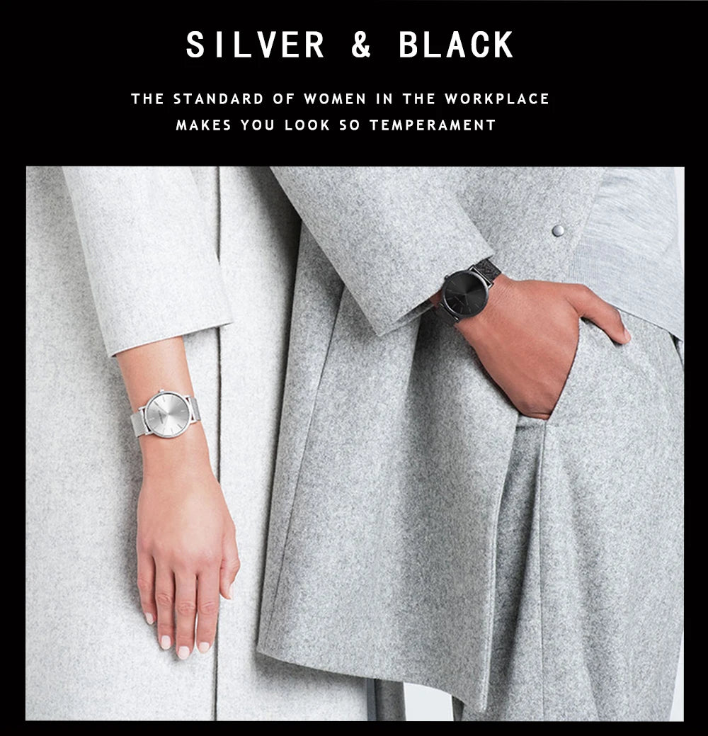 Reloj HANNAH MARTIN para Mujer – Acero Inoxidable, Movimiento de Cuarzo Japonés, 36 mm