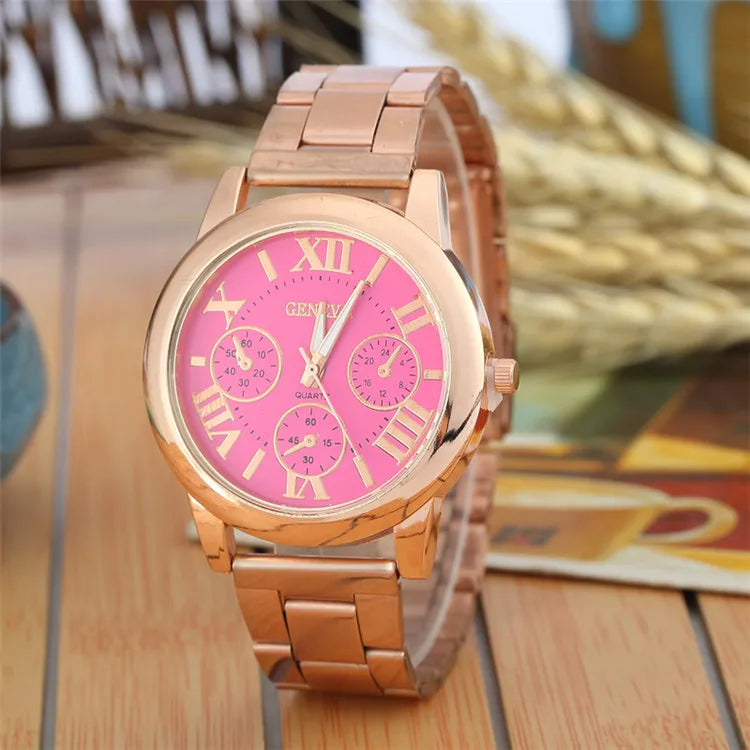 Reloj Dorado para Mujer Geneva – Movimiento de Cuarzo