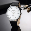 Reloj WoMaGe para Mujer – Correa de Cuero Blanco, Diseño Minimalista, 40 mm