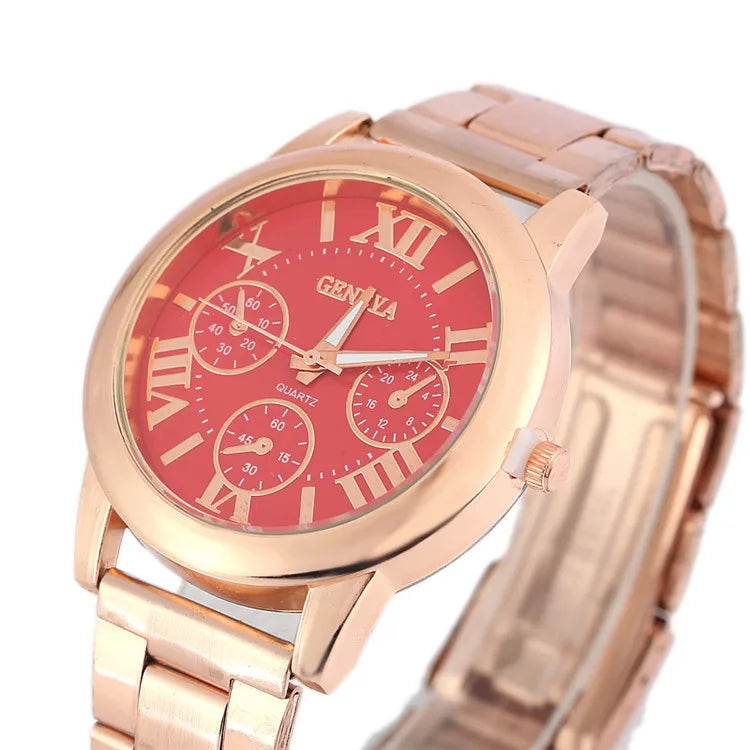 Reloj Dorado para Mujer Geneva – Movimiento de Cuarzo