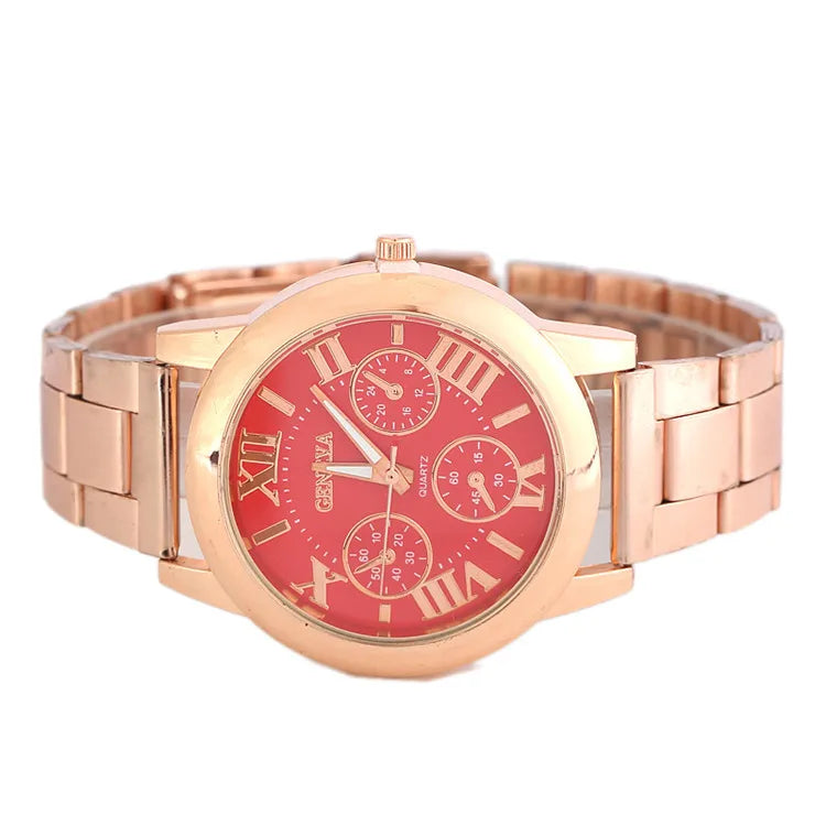 Reloj Dorado para Mujer Geneva – Movimiento de Cuarzo