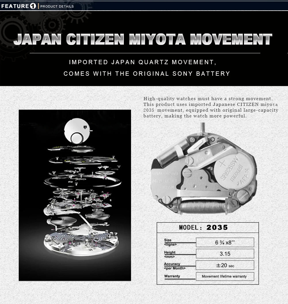 Reloj HANNAH MARTIN para Mujer – Acero Inoxidable, Movimiento de Cuarzo Japonés, 36 mm