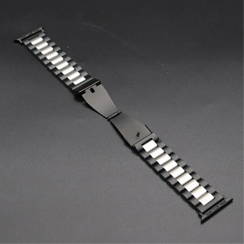 Correa de Acero Inoxidable para Apple Watch – Compatible con Varios Tamaños y Series