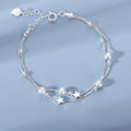 Pulsera de Estrellas Doble Capa en Plata 925 – Ajustable y Elegante