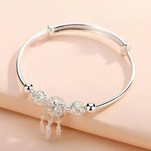 Pulsera de Estrellas Doble Capa en Plata 925 – Ajustable y Elegante