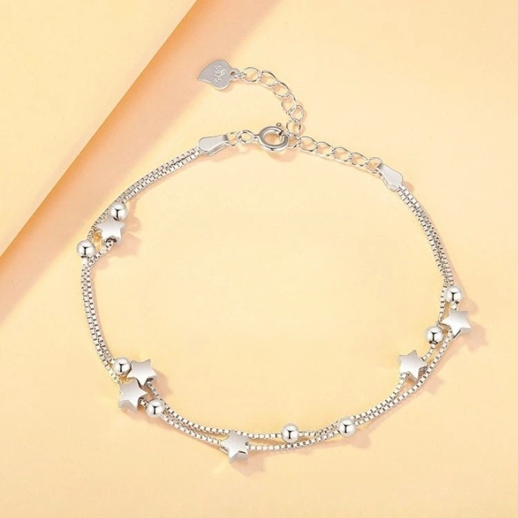 Pulsera Triple de Plata 925 – Diseño Geométrico Elegante