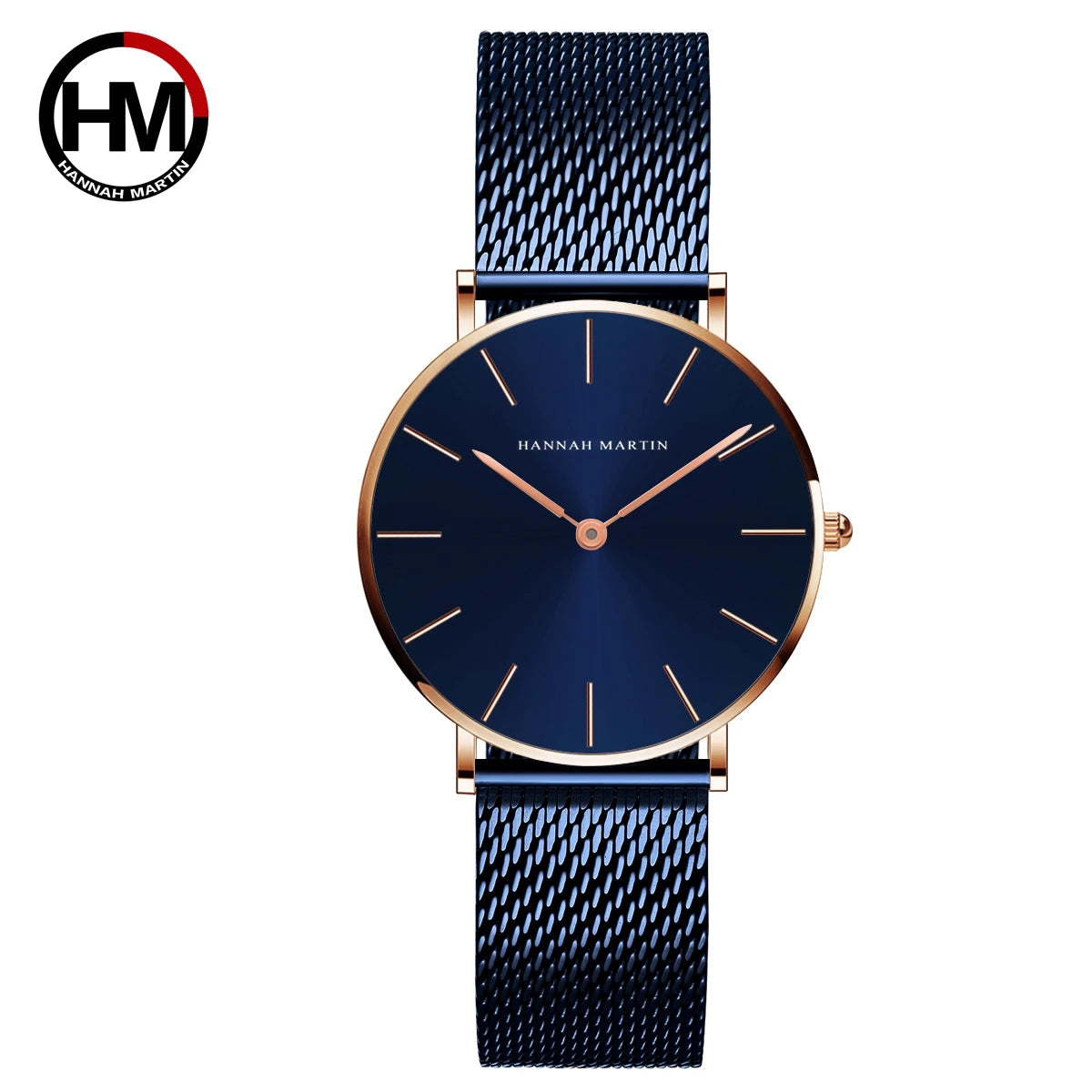 Reloj HANNAH MARTIN para Mujer – Acero Inoxidable, Movimiento de Cuarzo Japonés, 36 mm