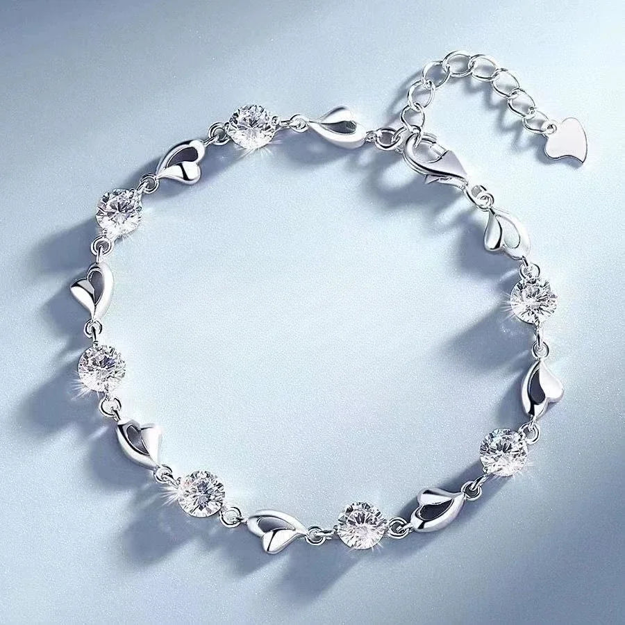 Pulsera de Estrellas Doble Capa en Plata 925 – Ajustable y Elegante