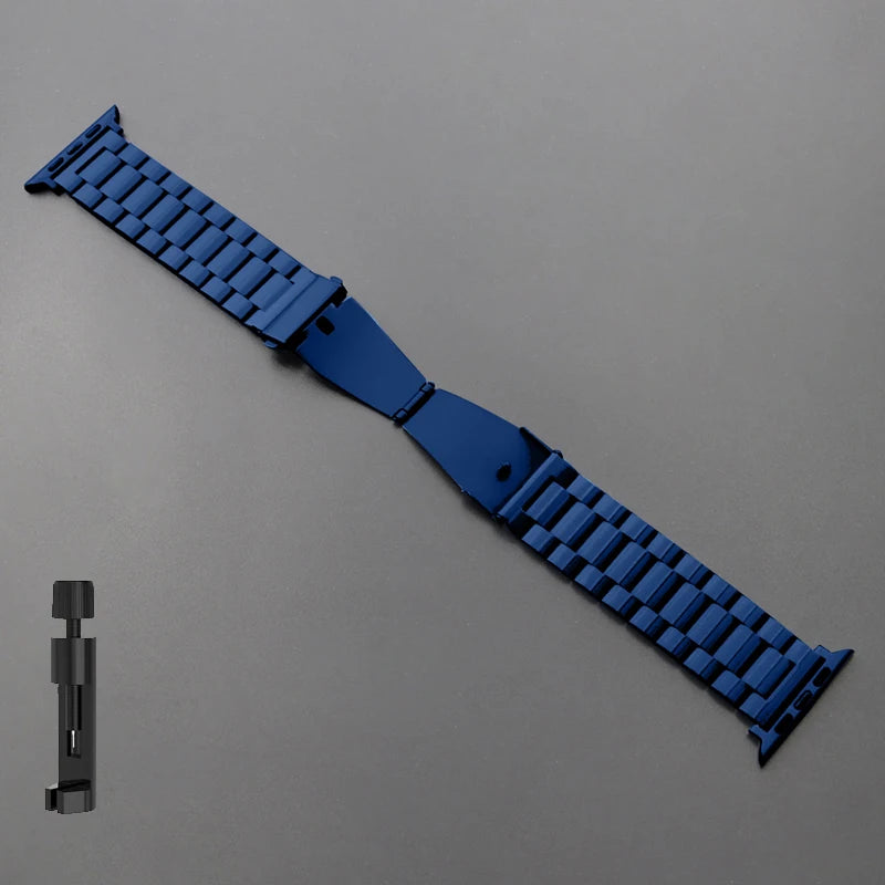 Correa de Acero Inoxidable para Apple Watch – Compatible con Varios Tamaños y Series