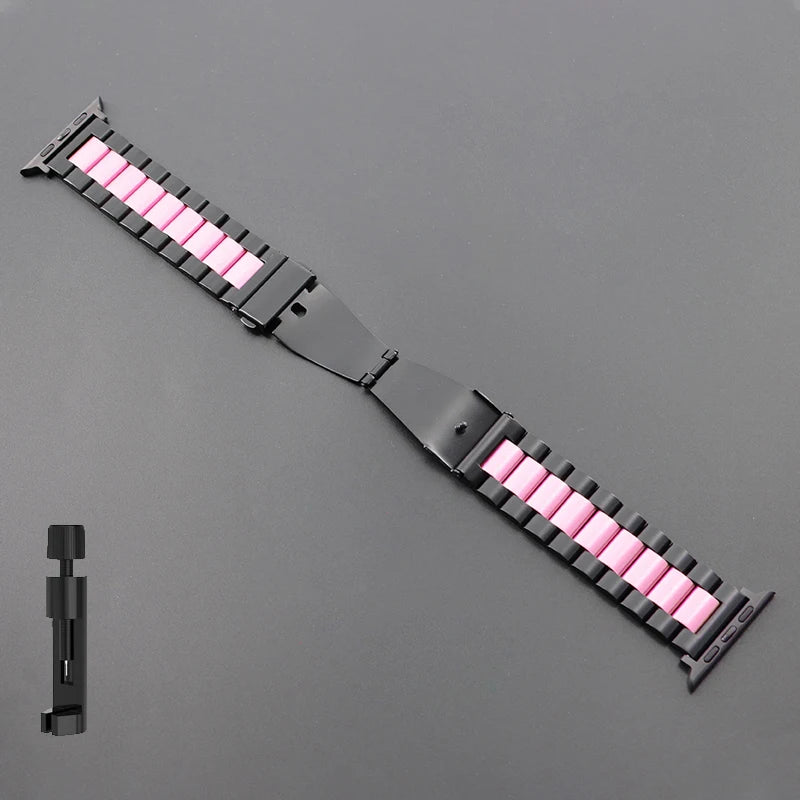 Correa de Acero Inoxidable para Apple Watch (38–49 mm)