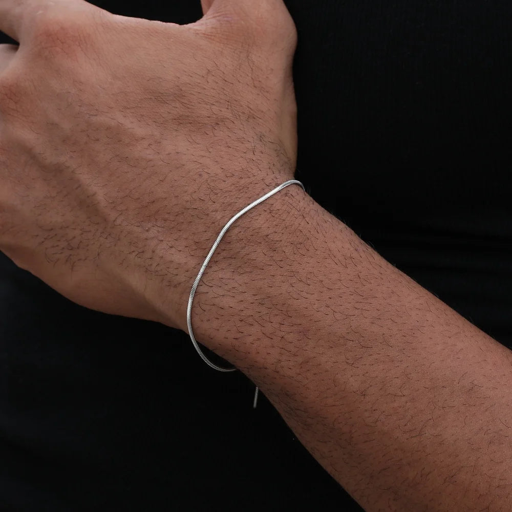 Pulsera Snake Bone de Acero Inoxidable – Diseño Minimalista