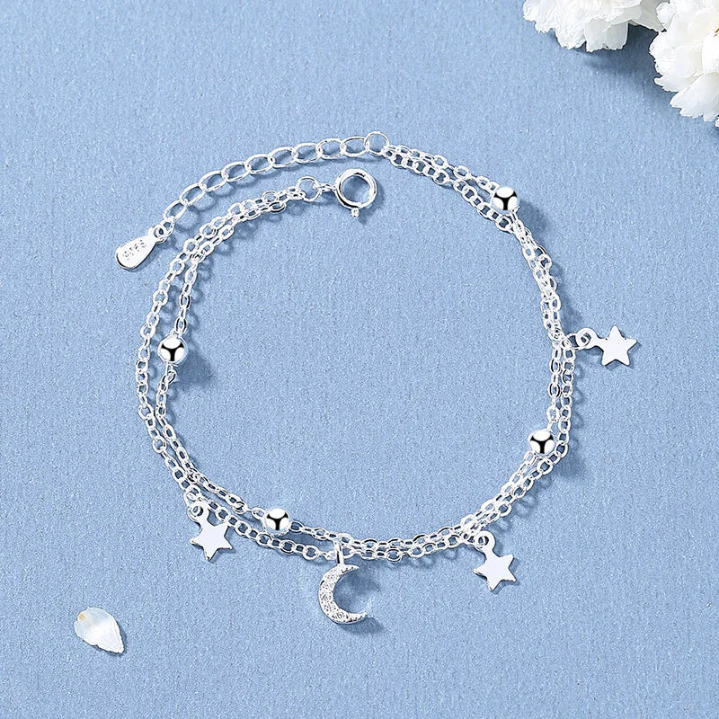 Pulsera de Cuentas Redondas en Plata 925 – Ajustable y Unisex