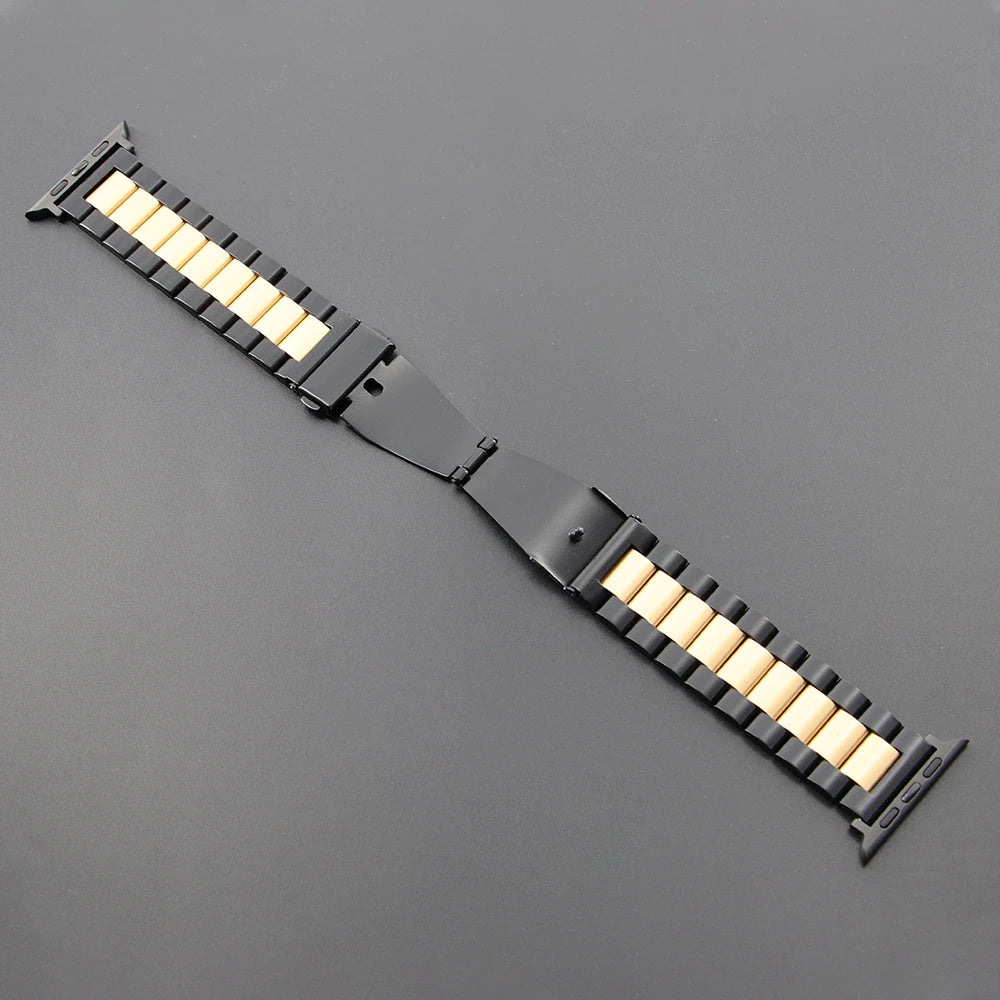 Correa de Acero Inoxidable para Apple Watch – Compatible con Varios Tamaños y Series