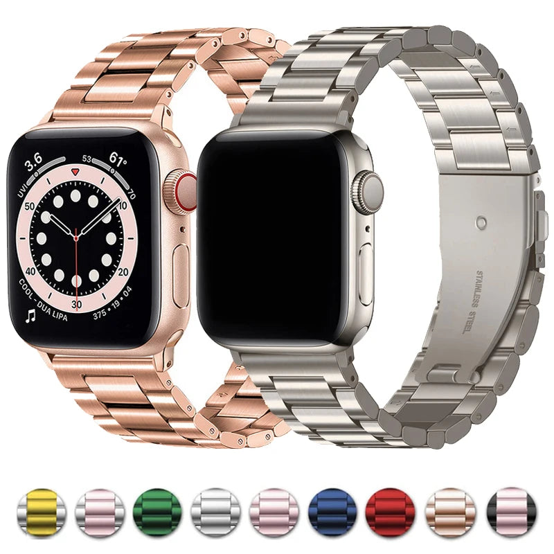 Correa de Acero Inoxidable para Apple Watch (38–49 mm)
