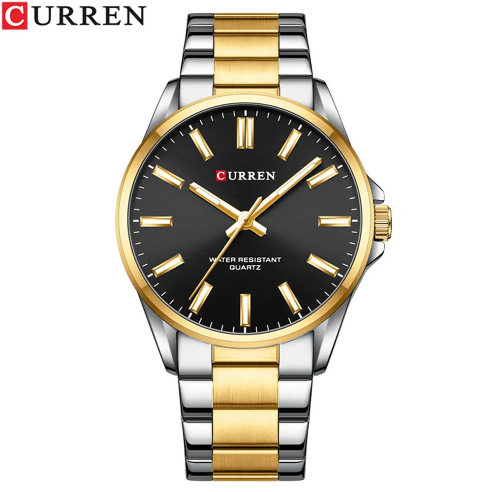 Reloj CURREN para Hombre – Correa de Cuero y Movimiento de Cuarzo