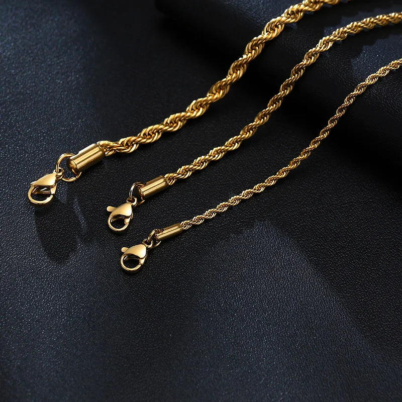 Pulsera VNOX Unisex de Acero Inoxidable – Cadena Trenzada